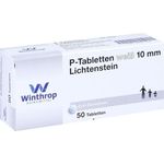 P TABLETTEN WEISS 10MM LICHTENSTEIN, 50 ST из Германии