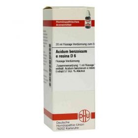 Acidum Benzoicum E.res. D 6 Dilution (20 ml) – PZN 2120820 из Германии