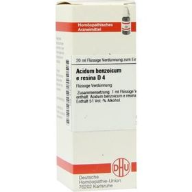 Acidum Benzoicum E.res. D 4 Dilution (20 ml) – PZN 2121400 из Германии