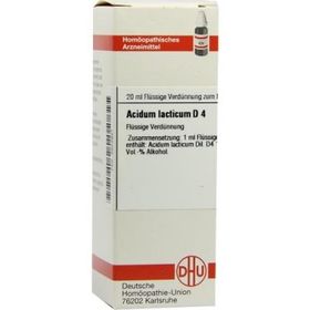 Acidum Lacticum D 4 Dilution (20 ml) – PZN 2604937 из Германии