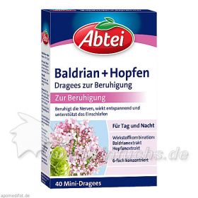ABTEI Baldrian + Hopfen Drg z. Beruhigung, 40 ST – PZN 12453623 из Германии