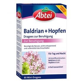 Abtei Baldrian+hopfen Dragees zur Beruhigung (80 stk) – PZN 12453646 из Германии