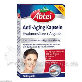 Abtei Anti-Aging Kapseln Hyaluronsäure + Arganöl, 30 ST – PZN 13330650 из Германии