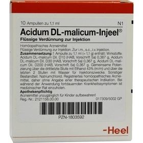 ACIDUM DL MALICUM INJ, 10 ST – PZN 1803592 из Германии