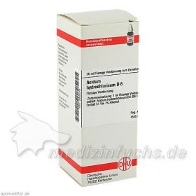 ACIDUM HYDROCHL D 6, 50 ML – PZN 2605078 из Германии