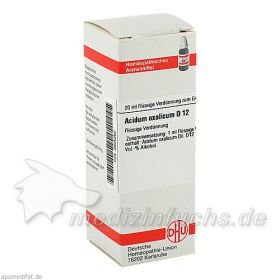ACIDUM OXALIC D12, 20 ML – PZN 2605262 из Германии
