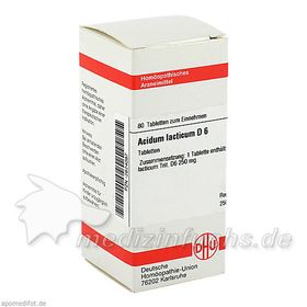ACIDUM LACTIC D 6, 80 ST – PZN 2624087 из Германии