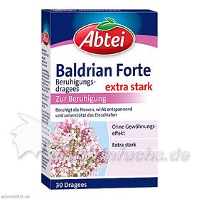 Abtei Baldrian Forte Beruhigungsdragees, 30 ST – PZN 270076 из Германии