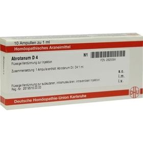 ABROTANUM D 4 Ampullen, 10X1 ML – PZN 2825584 из Германии