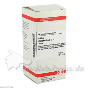 ACIDUM PHOS D 3, 200 ST – PZN 2892161 из Германии