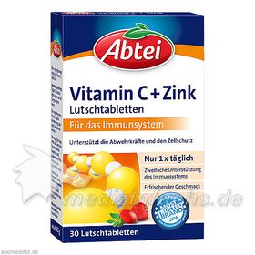 Abtei Vitamin C plus Zink Lutschtabletten, 30 ST – PZN 3550712 из Германии