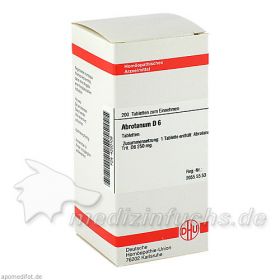 ABROTANUM D 6, 200 ST – PZN 4200109 из Германии