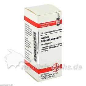 ACIDUM HYDROCHL D12, 10 G – PZN 4200701 из Германии