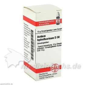 ACIDUM HYDROFLUOR D30, 10 G – PZN 4200813 из Германии