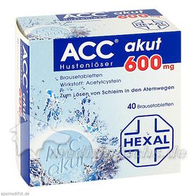 ACC akut 600 Hustenlöser Brausetabletten, 40 ST – PZN 520917 из Германии