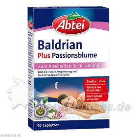 Abtei Baldrian plus Passionsblume, 40 ST – PZN 6765330 из Германии