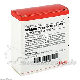 ACIDUM FORMIC INJ, 10 ST – PZN 6801 из Германии