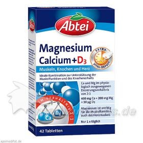 Abtei Magnesium Calcium + D3 Depot, 42 ST – PZN 8738478 из Германии