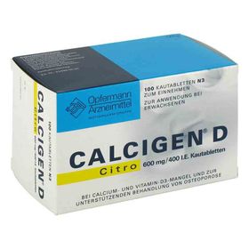 CALCIGEN D Citro 600mg/400 I.E. (100 stk) – PZN 1138545 из Германии