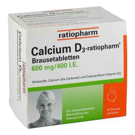 Calcium D3-ratiopharm 600mg/400 I.E. (40 stk) – PZN 3659745 из Германии