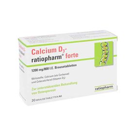 Calcium D3-ratiopharm forte (20 stk) – PZN 6784706 из Германии