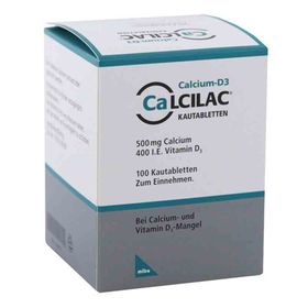 Calcilac 500mg/400 I.E. (100 stk) – PZN 9526637 из Германии