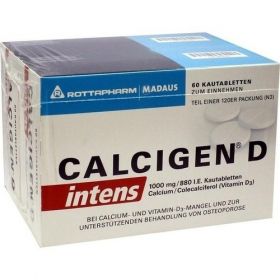 Calcigen D intens 1000 mg/880 I.E.Kautabletten, 120 ST – PZN 417125 из Германии