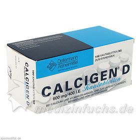 Calcigen D Kautabletten, 100 ST – PZN 662161 из Германии