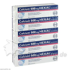 CALCIUM 500 HEXAL, 100 ST – PZN 7383926 из Германии