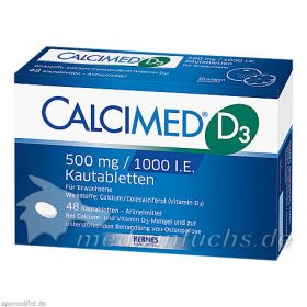 Calcimed D3 500mg/1000 I.E., 48 ST – PZN 7682505 из Германии