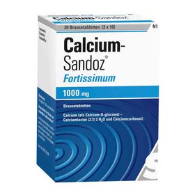 Calcium-Sandoz fortissimum 1000mg (20 stk) – PZN 1593077 из Германии