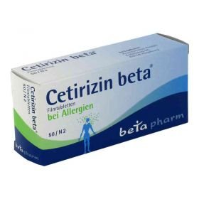 Cetirizin beta (50 stk) – PZN 2156887 из Германии