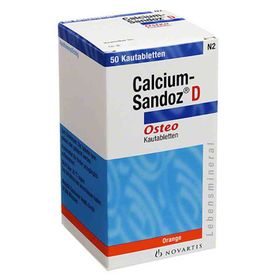 Calcium-Sandoz D Osteo 500mg/400 I.E. (50 stk) – PZN 2227788 из Германии
