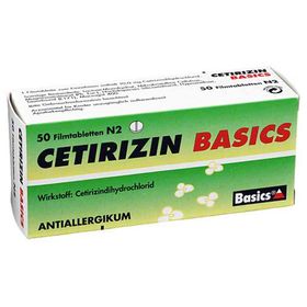 Cetirizin BASICS (50 stk) – PZN 2231063 из Германии