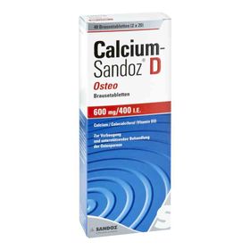 Calcium-Sandoz D Osteo 600mg/400 I.E. (40 stk) – PZN 2340154 из Германии