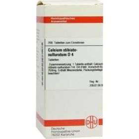 Calcium Stibiato Sulfuratum D 4 Tabletten (200 stk) – PZN 2895343 из Германии