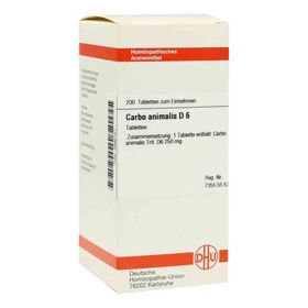Carbo Animalis D 6 Tabletten (200 stk) – PZN 2895751 из Германии