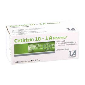Cetirizin 10-1A Pharma (100 stk) – PZN 3823707 из Германии