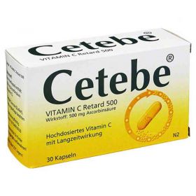Cetebe Vitamin C Retardkapseln 500 mg (30 stk) – PZN 3884264 из Германии