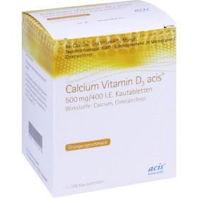 Calcium Vitamin D3 acis 500mg/400 I.E. Kautablette, 120 ST – PZN 11011225 из Германии