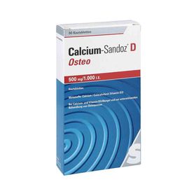 Calcium-Sandoz D Osteo 500mg/1000 I.E. (90 stk) – PZN 11586262 из Германии