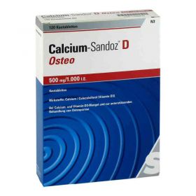 Calcium-Sandoz D Osteo 500mg/1000 I.E. (120 stk) – PZN 11586279 из Германии