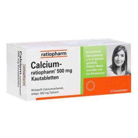 Calcium Ratiopharm 500 mg Kautabletten (50 stk) – PZN 11657602 из Германии