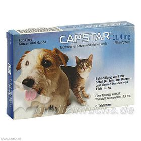 CAPSTAR 11,4 mg Tabletten f.Katzen/kleine Hunde, 6 ST – PZN 1276359 из Германии