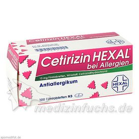 Cetirizin Hexal bei Allergien, 100 ST – PZN 1830229 из Германии