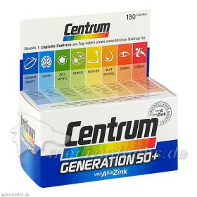 Centrum Generation 50+ A-Zink + FloraGlo Lutein, 180 ST – PZN 1867221 из Германии