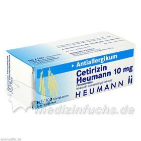 Cetirizin Heumann 10mg Filmtabletten, 100 ST – PZN 2075479 из Германии