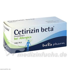 Cetirizin beta, 100 ST – PZN 2156893 из Германии