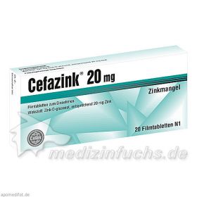 Cefazink 20mg, 20 ST – PZN 2252757 из Германии