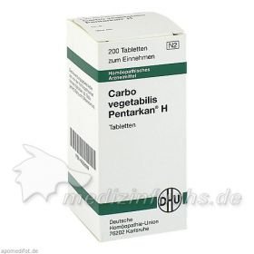 CARBO VEGETABILIS PENTARKAN H Tabletten, 200 ST – PZN 256099 из Германии
